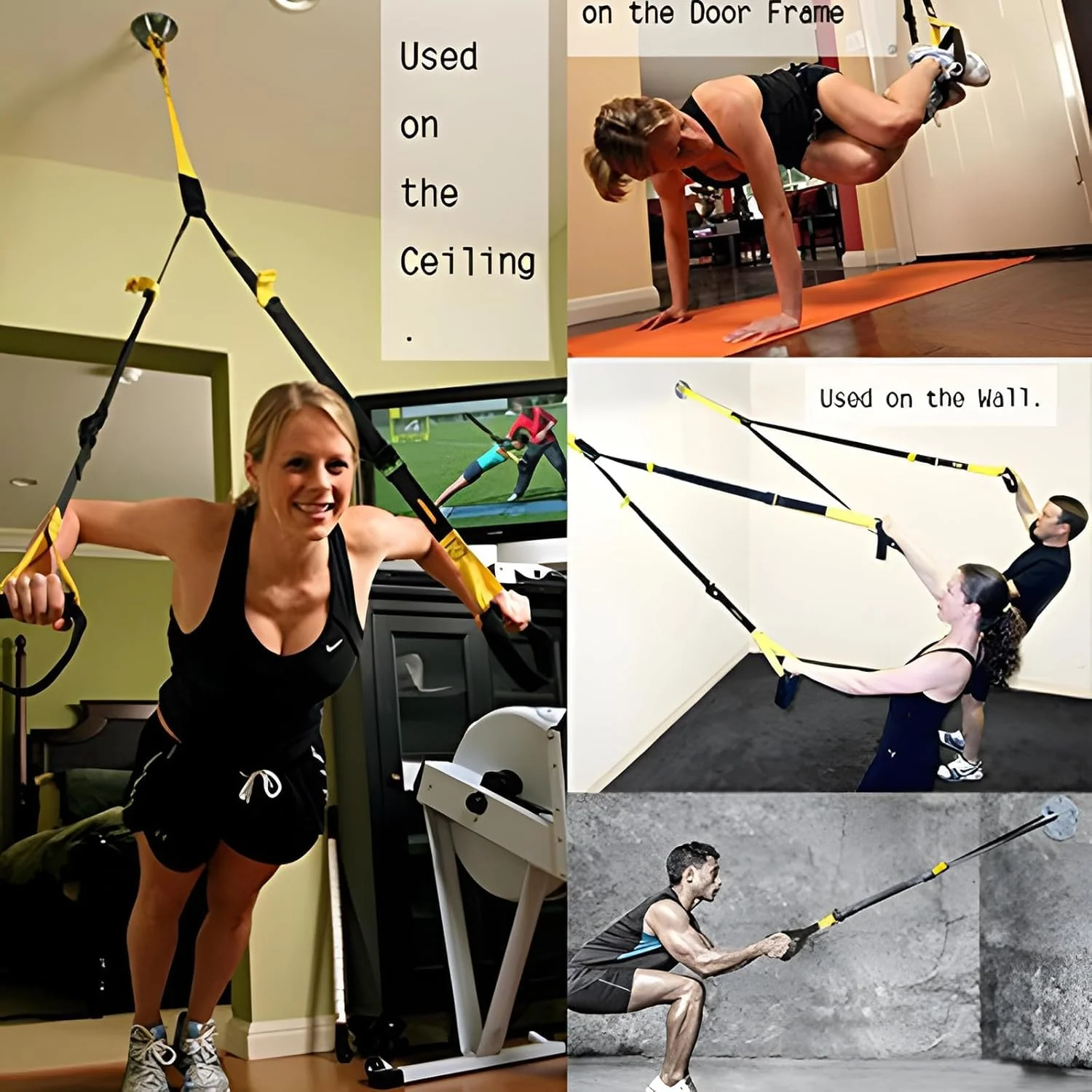 SportQ X-Mount for TRX and Sports Bands – Strong Iron with 4 Mounting Screws – Wall or Ceiling Mount – Heavy Loads, Resistance Workouts, Aerial Yoga - Image 8