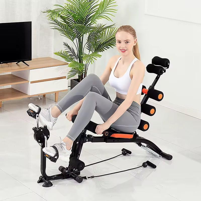 جهاز تمرين متكاملة للالبطن الظهر والذراعين مع دواسة UP STEP 360 متعدد الوظائف لتمارين البطن + الدراجة و مقعد مرن بوسادات حماية – مقاومة شد و مناسب للتنحيف وبناء العضلات للمنزل - Image 3