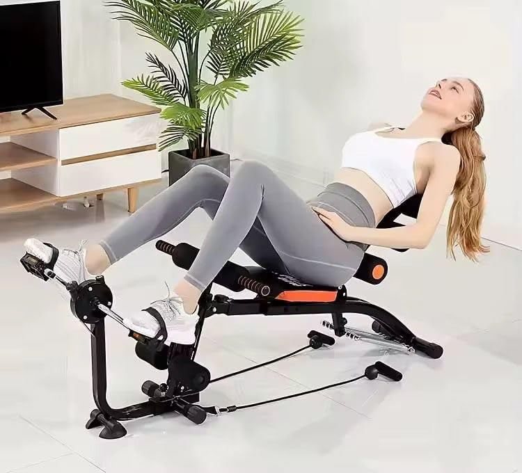 جهاز تمرين متكاملة للالبطن الظهر والذراعين مع دواسة UP STEP 360 متعدد الوظائف لتمارين البطن + الدراجة و مقعد مرن بوسادات حماية – مقاومة شد و مناسب للتنحيف وبناء العضلات للمنزل - Image 6