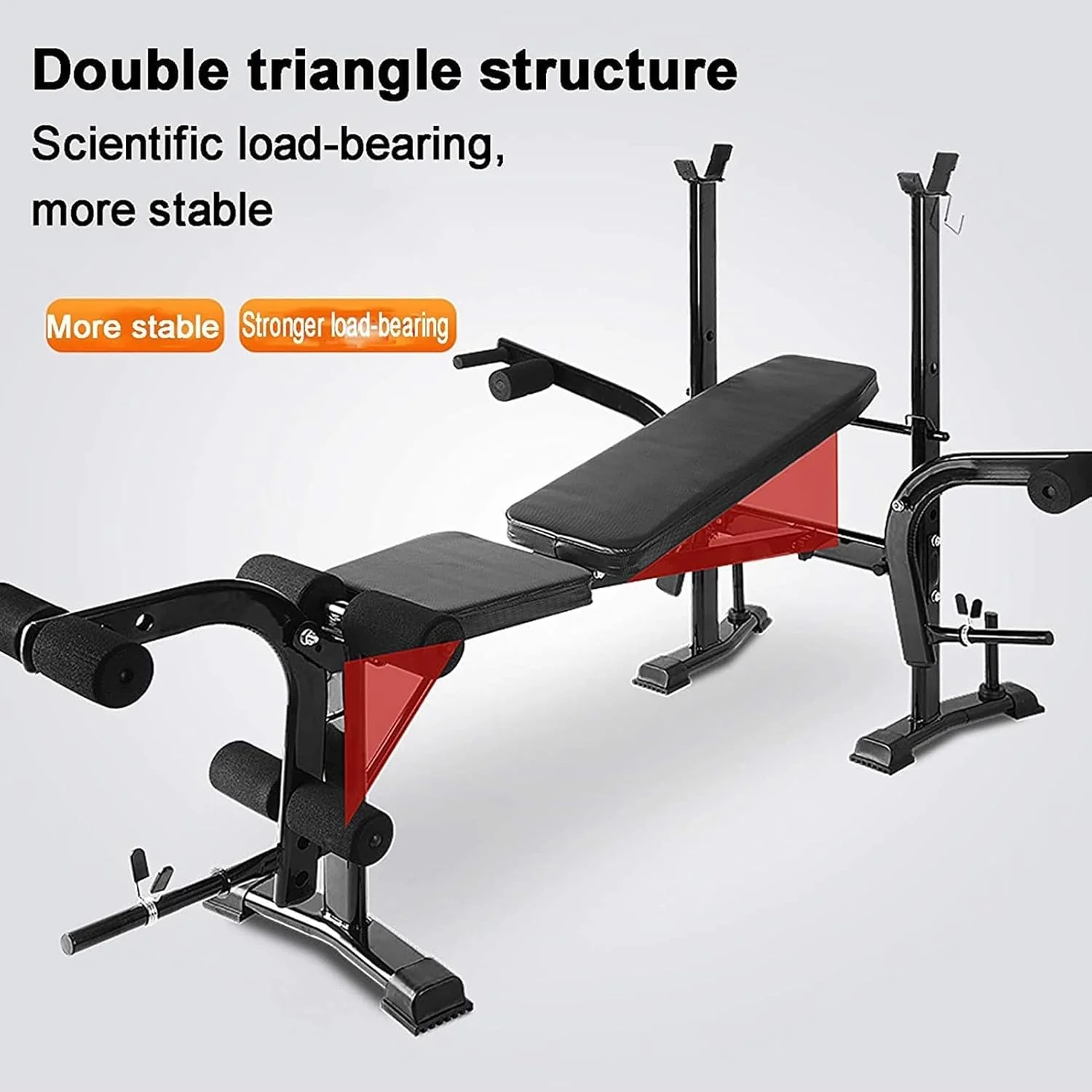 Multifunctional Weight Bench & Bench for Workout – Adjustable Exercise Bench for Home Gym, Chest Shoulder Legs Bodybuilding Workout (Without Barbell & Barbell) - Image 9