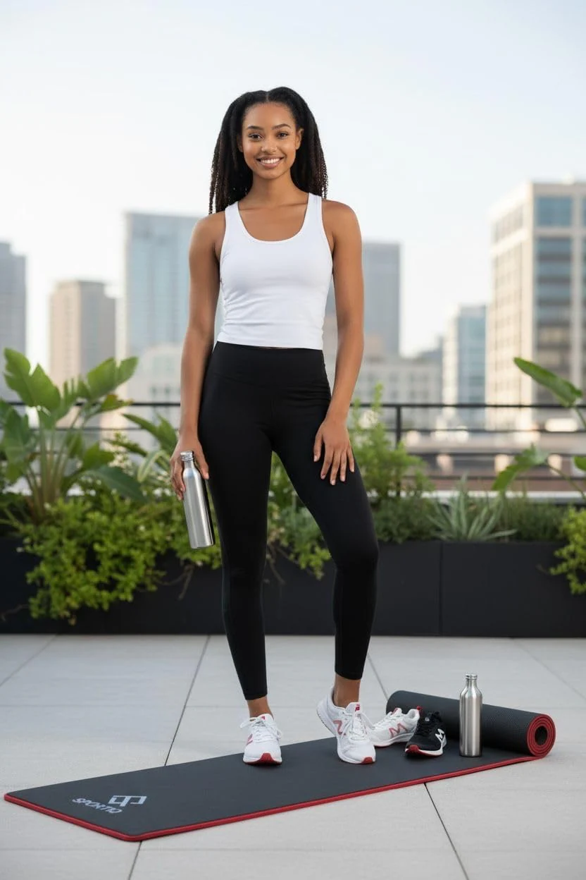 SportQ Yoga Mat Non Slip Eco Friendly NBR Material 10mm Thick High Density Anti-Tear Pilates Mat with Carrying Strap for Yoga, Pilates, Gymnastics - 183cm x 63cm x 1cm - Image 3