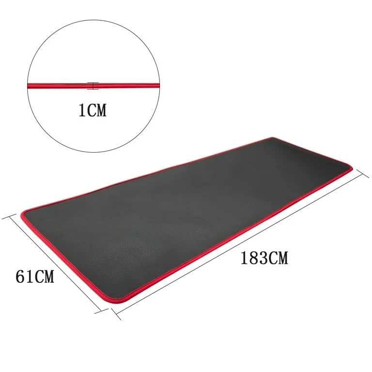 SportQ Yoga Mat Non Slip Eco Friendly NBR Material 10mm Thick High Density Anti-Tear Pilates Mat with Carrying Strap for Yoga, Pilates, Gymnastics - 183cm x 63cm x 1cm - Image 7