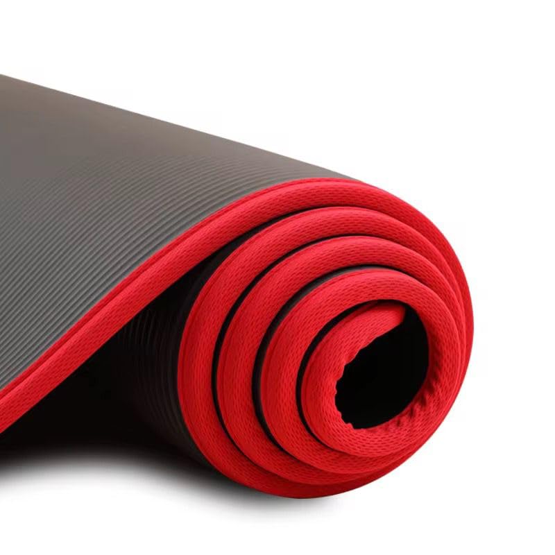 SportQ Yoga Mat Non Slip Eco Friendly NBR Material 10mm Thick High Density Anti-Tear Pilates Mat with Carrying Strap for Yoga, Pilates, Gymnastics - 183cm x 63cm x 1cm - Image 9